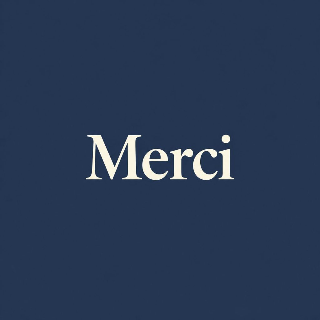 Visuel « Merci » accompagnant un texte adressé aux lycéens et aux étudiants.
